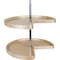 Hardware Resources 24" Kidney Two-Shelf Banded Wood Lazy Susan Set BLSK224-SET - alternate 1